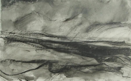 Kenmare River (etching ink & graphite) 20.5 x 32cm - Jason Hicklin